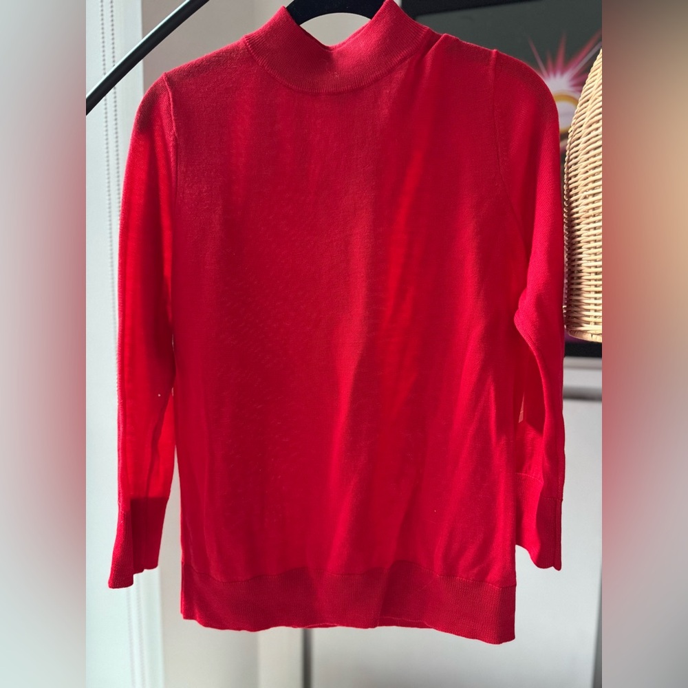 Moth by Anthropology Vibrant Red Knit Sweater